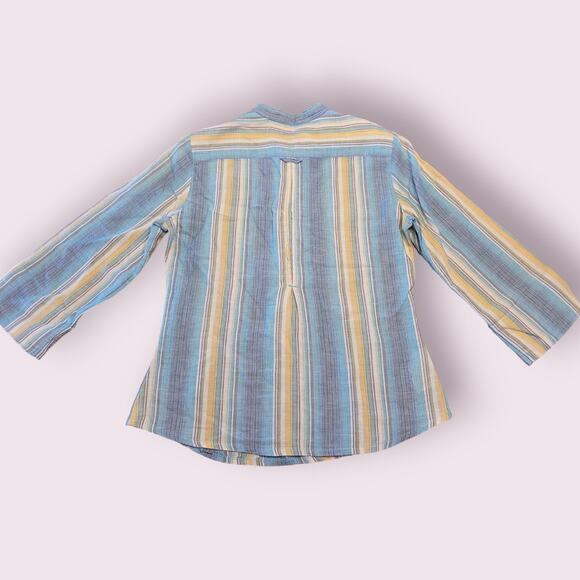 United Colors of Benetton Women's Blue Striped Button-Up Shirt – XS – EUC - Picture 2 of 5